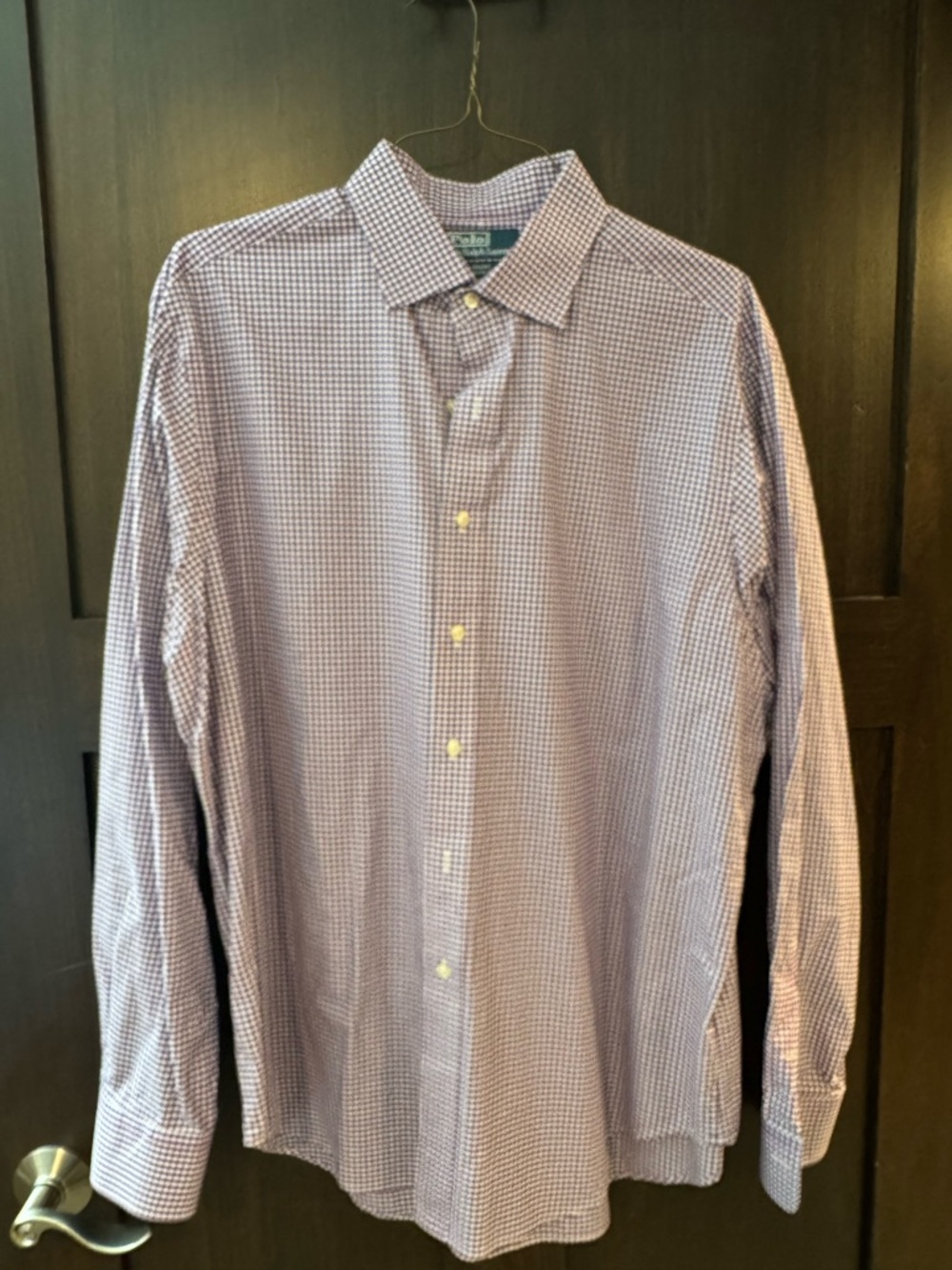 Ralph Lauren Purple Micro-Check Dress Shirt